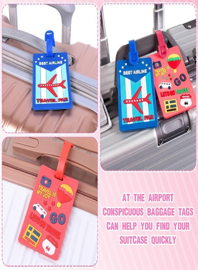 Massmot 5Pcs Luggage Tags PVC Luggage Labels for Suitcases with Name Address Phone Number Labels Travel Tag for Baggage Identity ID Labels for Easily Identification (Multi/Style B) - Image 5